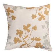 Tan Florals Climaweave Pillow 18