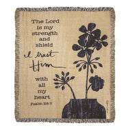 The Lord Is My Strength, Tapestry Throw - AT TEN Distribution