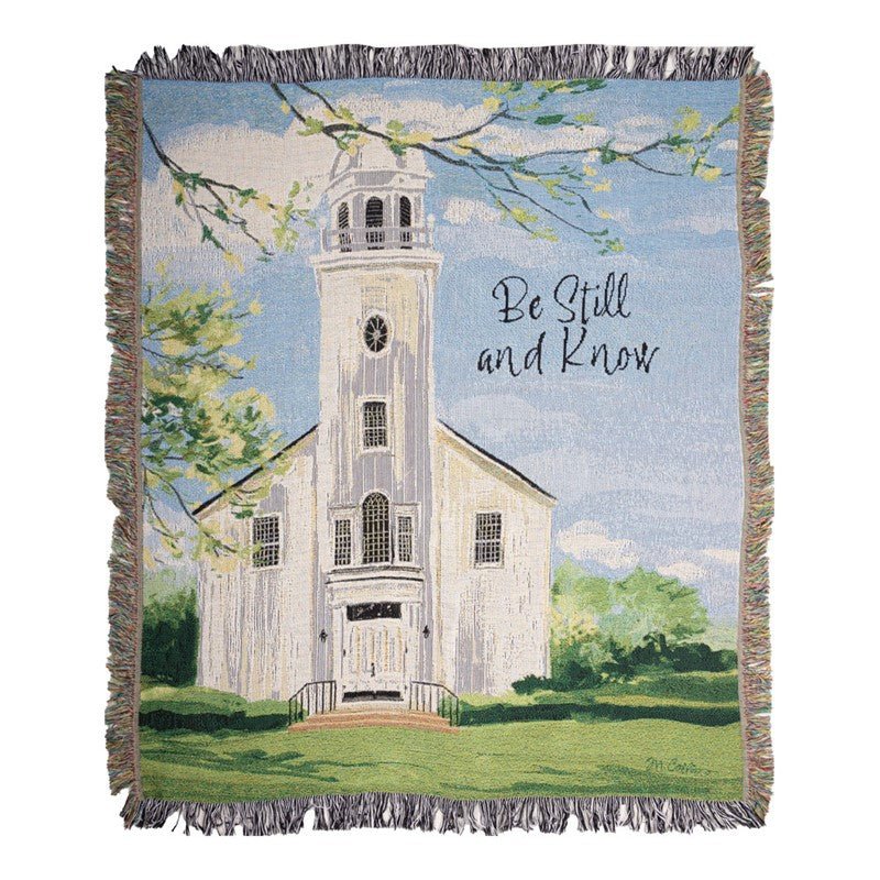 Town Square Be Still Tapestry Throw 50x60 Woven Throw - AT TEN Distribution