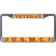 USMC Veteran License Plate Frame - AT TEN Distribution