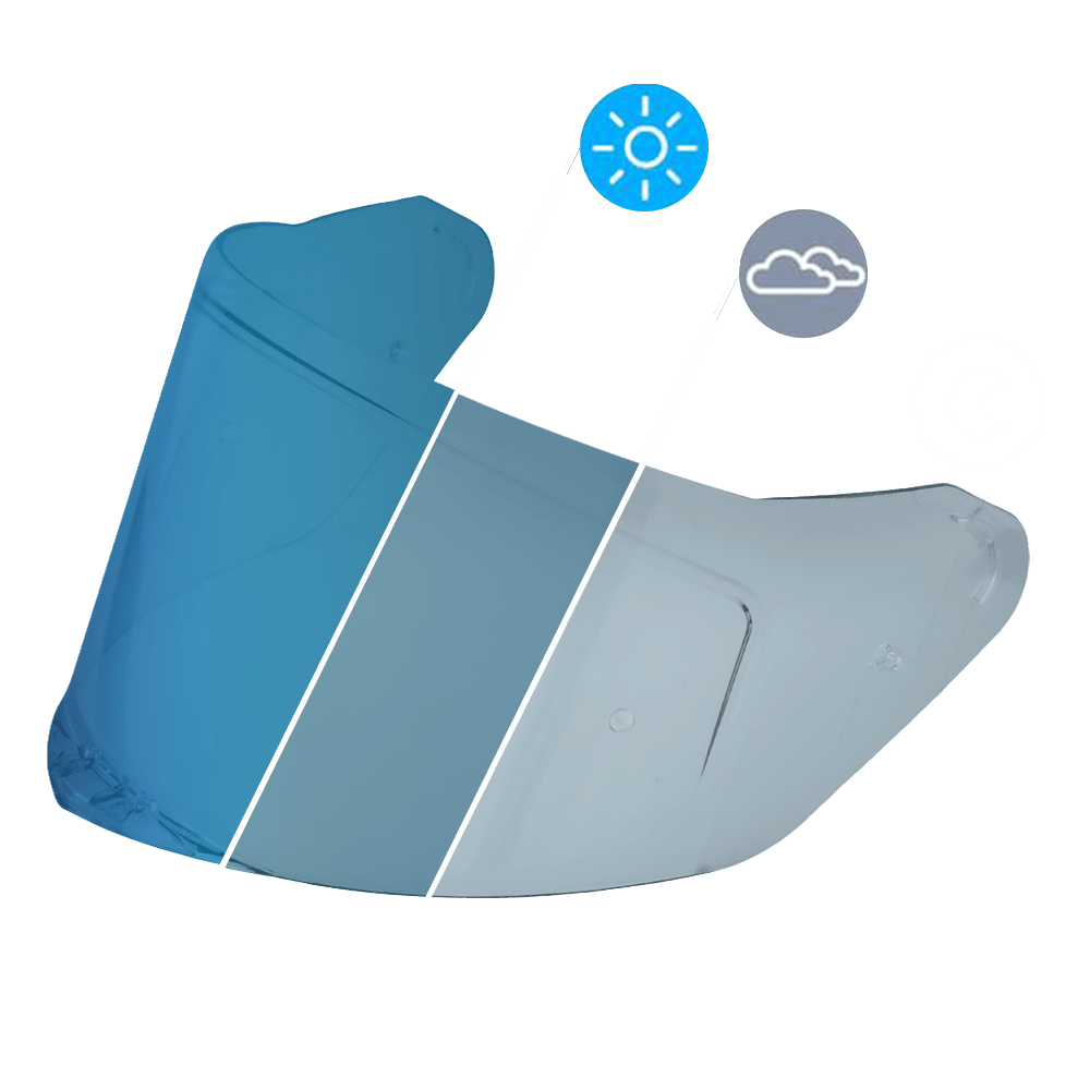 VIPER SHIELD OUTER (PINLOCK 120 READY) - PHOTOCHROMIC BLUE - AT TEN Distribution