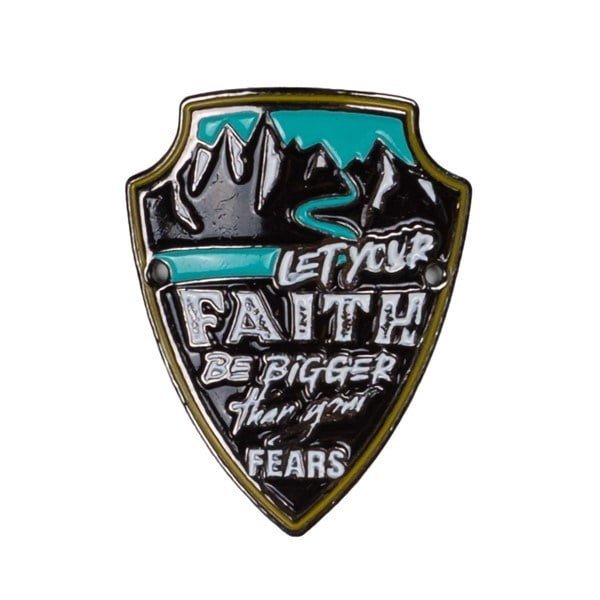 Walking Stick Medallion - Let Your Faith Be Bigger Than Your Fear - 1.37