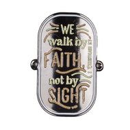 Walking Stick Medallion - We Walk By Faith - 1.37