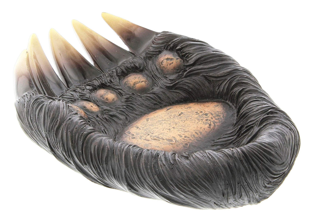Wilcor Black Bear Paw Soap Dish/Trinket Tray, 6