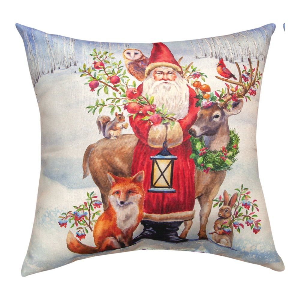 Winter Wonderland Santa Climaweave Pillow 18