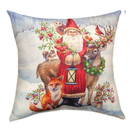 Winter Wonderland Santa Climaweave Pillow 18