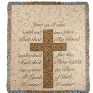 Woven Textile Company Gray and Brown Cross Design with 