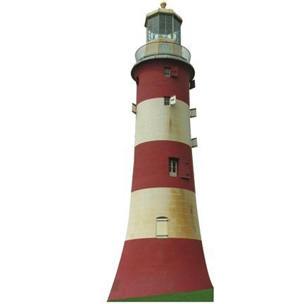 H20225 Plymouth Lighthouse Cardboard Cutout Standup