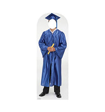 Load image into Gallery viewer, Advanced Graphics Male Graduate Blue Cap &amp; Gown Stand-in Life Size Cardboard Cutout Standup
