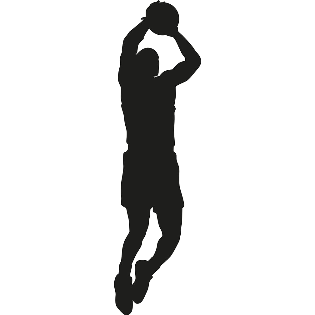 SP12493 Basketball Player Shooting Hoops Silhouette Cardboard Cutout Standee Standup