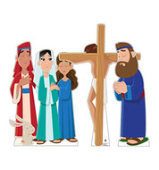 Advanced Graphics Jesus on The Cross Set Life Size Cardboard Cutout Standup - Creative for Kids