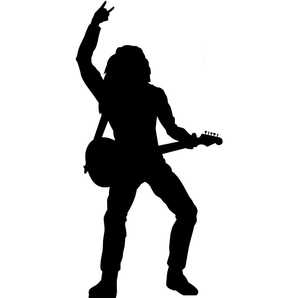 SP12514 Heavy Metal Rock Star Rockstar Guitar Player Silhouette Cardboard Cutout Standee Standup