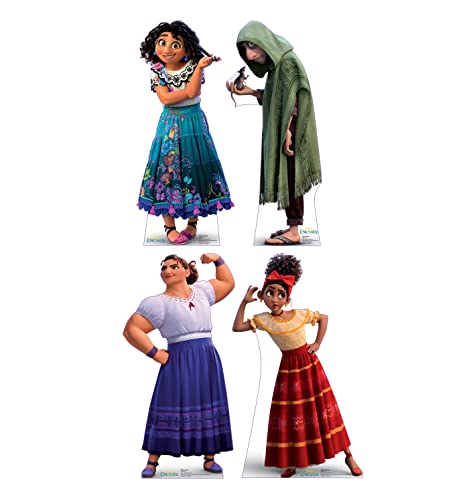 Advanced Graphics Encanto Mini Standees Set of 4 (Mirabel, Bruno, Luisa & Dolores) Mini Cardboard Cutouts