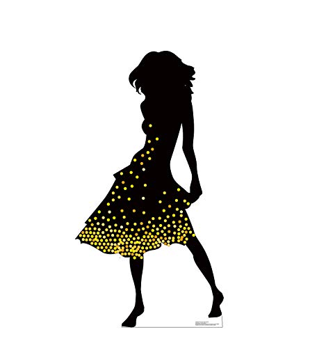 Advanced Graphics Silhouette Dancer Yellow Sparkles Life Size Cardboard Cutout Standup