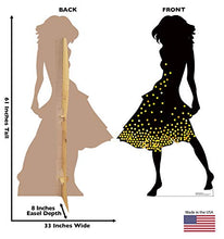 Load image into Gallery viewer, Advanced Graphics Silhouette Dancer Yellow Sparkles Life Size Cardboard Cutout Standup
