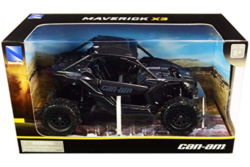 New-Ray - 58193B - 1:18 Scale Toy CAN-AM MAVERICK X3 X TURBO BLACK