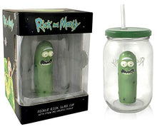 Load image into Gallery viewer, SDCC Rick and Morty Pickle Rick - Pickle Jar Glass Mason Jar Exclusive
