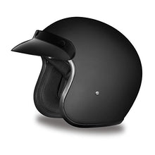 Load image into Gallery viewer, Daytona Helmets Motorcycle Open Face Helmet Cruiser- Dull Black 100% DOT Approved
