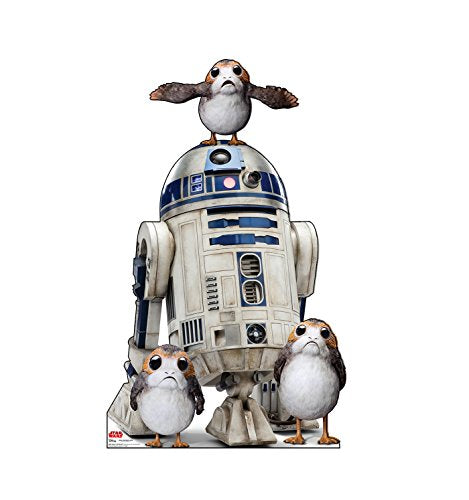 Advanced Graphics Porgs with R2-D2 Life Size Cardboard Cutout Standup - Star Wars: Episode VIII - The Last Jedi (2017 Film)