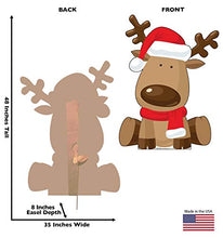 Load image into Gallery viewer, Advanced Graphics Illustrated Reindeer Life Size Cardboard Cutout Standup
