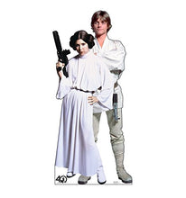 Load image into Gallery viewer, Advanced Graphics Luke &amp; Leia Life Size Cardboard Cutout Standup - Star Wars 40th Anniversary
