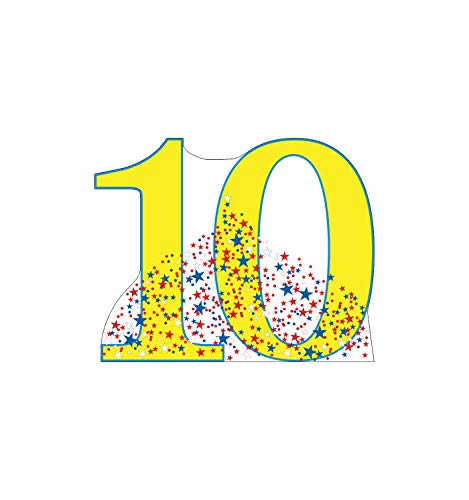 Advanced Graphics Number 10 Life Size Cardboard Cutout Standup - 10th Anniversary - 10th Birthday