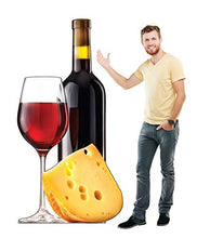 Load image into Gallery viewer, Advanced Graphics Cheese and Wine Life Size Cardboard Cutout Standup
