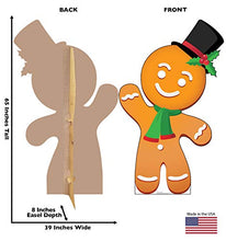 Load image into Gallery viewer, Advanced Graphics Illustrated Gingerbread Man Life Size Cardboard Cutout Standup
