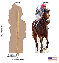 Load image into Gallery viewer, Advanced Graphics Horse and Jockey Life Size Cardboard Cutout Standup
