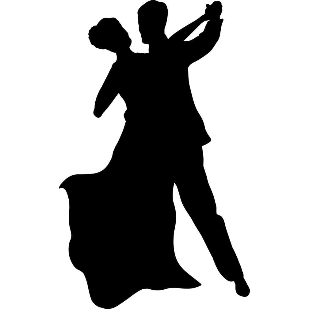 SP12491 Ballroom Dancers Silhouette Cardboard Cutout Standee Standup