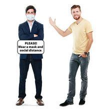 Load image into Gallery viewer, Advanced Graphics Social Distance Mask Standee Male Life Size Cardboard Cutout Standup
