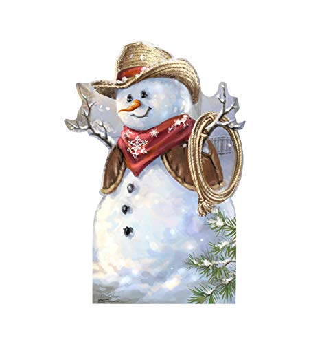 Advanced Graphics Cowboy Snowman Life Size Cardboard Cutout Standup - Dona Gelsinger Art