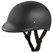 Load image into Gallery viewer, Daytona Helmets Motorcycle Half Helmet Hawk- Dull Black 100% DOT Approved
