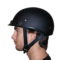 Load image into Gallery viewer, Daytona Helmets Half Skull Cap Motorcycle Helmet – DOT Approved [Dull Black] [XL]
