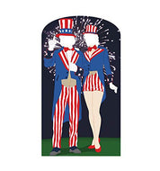 Advanced Graphics Aunt and Uncle Sam Stand-in Life Size Cardboard Cutout Standup