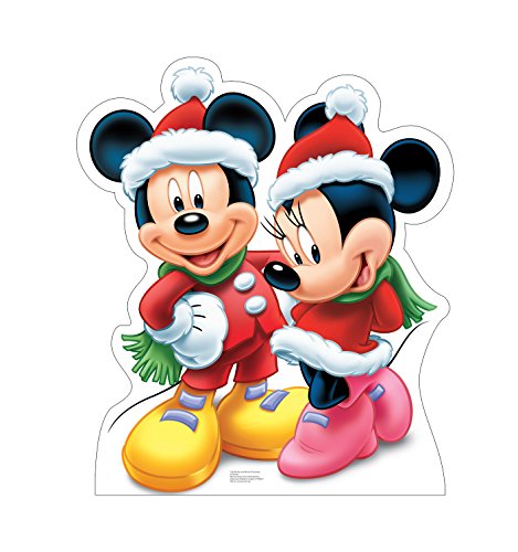 Advanced Graphics Mickey & Minnie Christmas Life Size Cardboard Cutout Standup