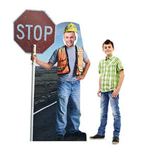 Load image into Gallery viewer, Advanced Graphics Construction Worker with Stop Sign Stand-in Life Size Cardboard Cutout Standup
