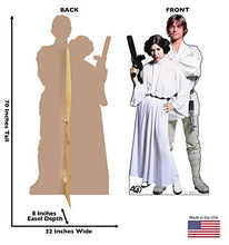 Load image into Gallery viewer, Advanced Graphics Luke &amp; Leia Life Size Cardboard Cutout Standup - Star Wars 40th Anniversary
