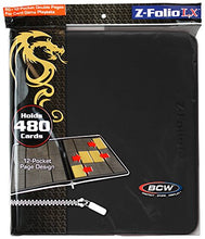 Load image into Gallery viewer, BCW 12-Pocket Z-Folio LX Trading Card Albums, Black

