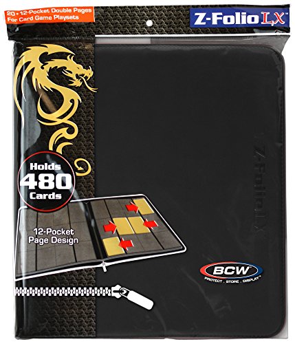 BCW 12-Pocket Z-Folio LX Trading Card Albums, Black