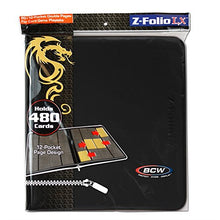 Load image into Gallery viewer, BCW 12-Pocket Z-Folio LX Trading Card Albums, Black
