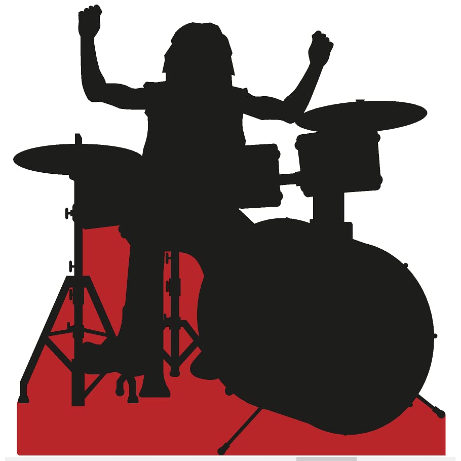 SP12670 Drummer Rock N Roll Heavy Metal Music Silhouette Cardboard Cutout Standee Standup