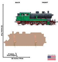 Load image into Gallery viewer, Advanced Graphics Green and Red Steam Locomotive Life Size Cardboard Cutout Standup
