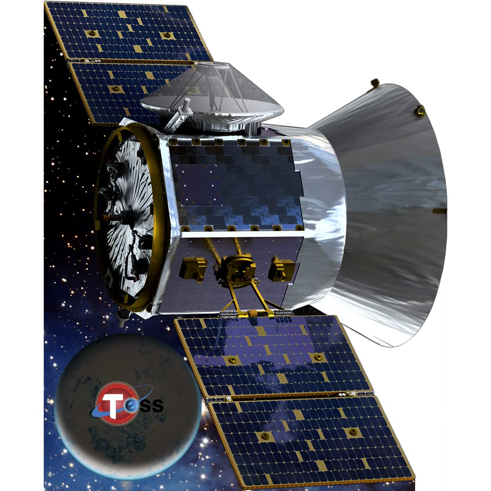 H69328 Transiting Exoplanet Survey Satellite TESS Space Telescope NASA Astronomy Cardboard Cutout Back Drop Stand up