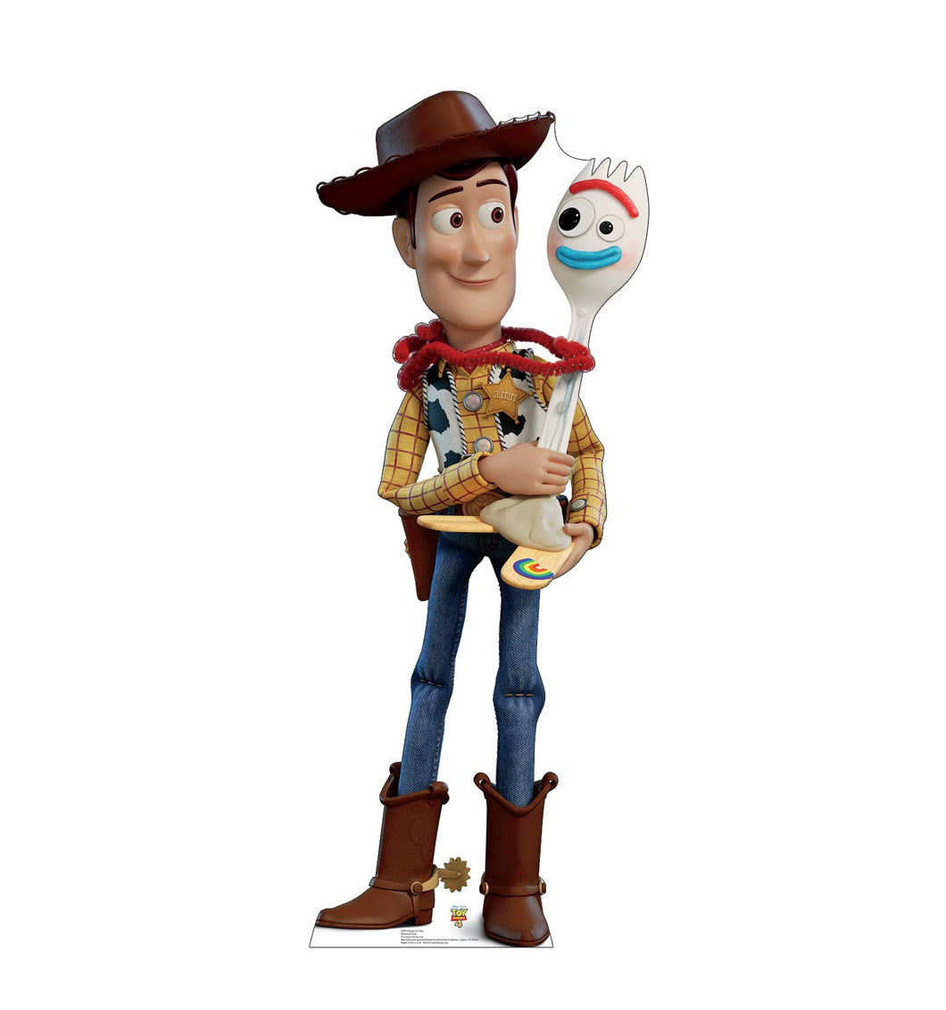 Advanced Graphics Woody & Forky Life Size Cardboard Cutout Standup - Disney Pixar Toy Story 4 (2019 Film)