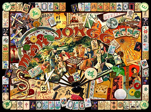 Mah Jongg Masters 1000 pc Jigsaw Puzzle - Mah Jongg Collage - by SunsOut