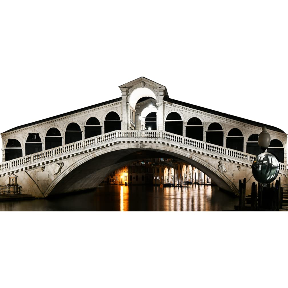 H13167 Rialto Bridge Venice Italy Cardboard Cutout Back Drop Stand up