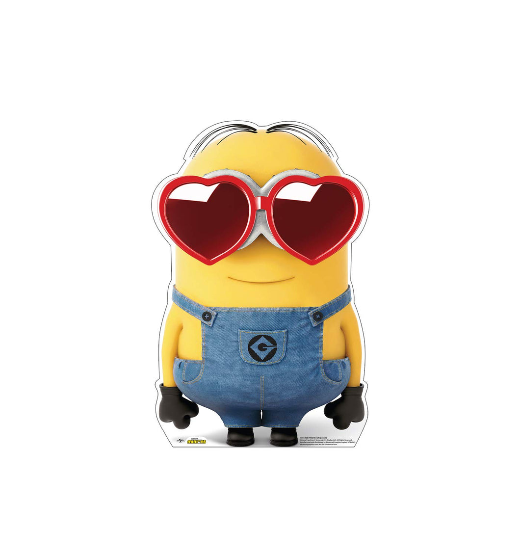 Advanced Graphics Bob Heart Sunglasses Life Size Cardboard Cutout Standup - Minions