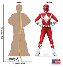 Load image into Gallery viewer, Advanced Graphics Red Power Ranger Cardboard Cutout Standup - Power Rangers
