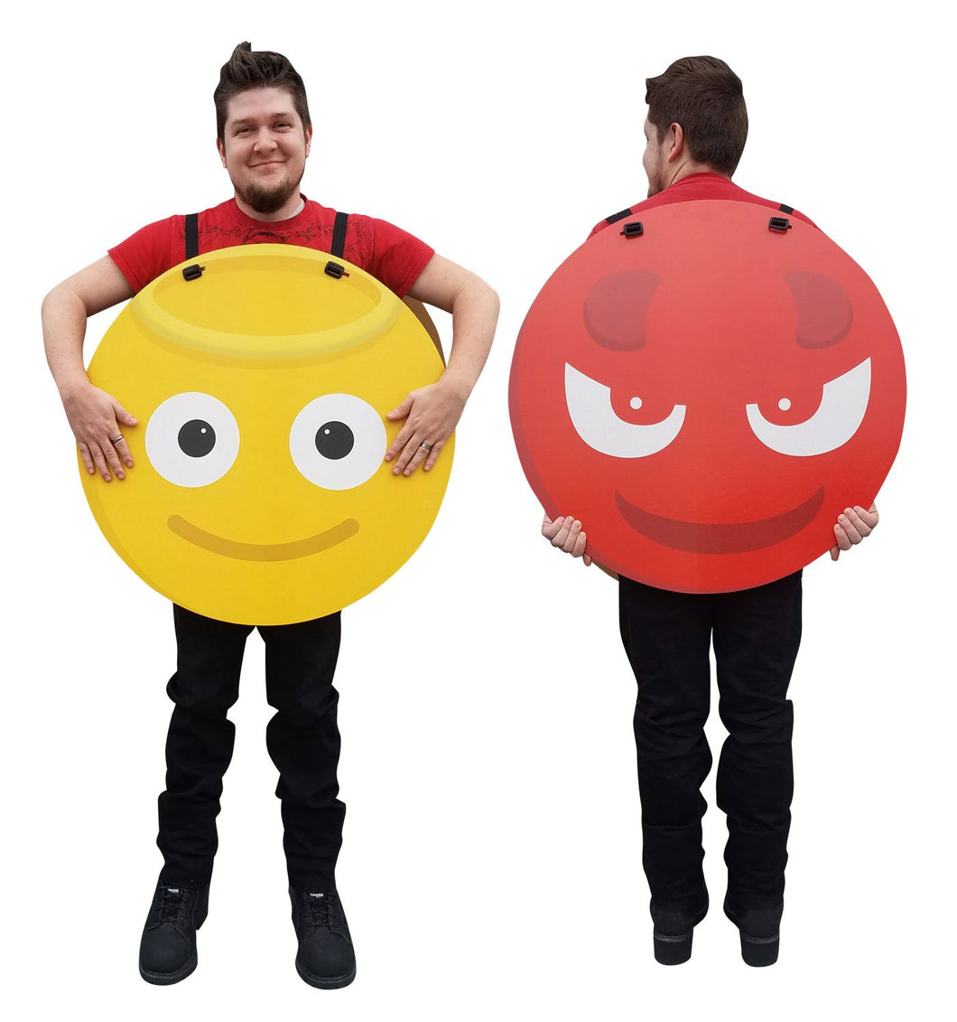 Angel/Devil Emoji Costume - Advanced Graphics Cardboard Costume